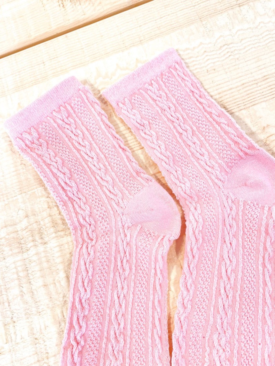 Other Angels Whisper | Knitted Cotton Crew Socks