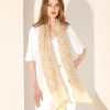 Scarves Angels Whisper | Floral Print Striped Lightweight Scarf