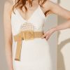 Other Angels Whisper | Acrylic Square Buckle Straw Belt