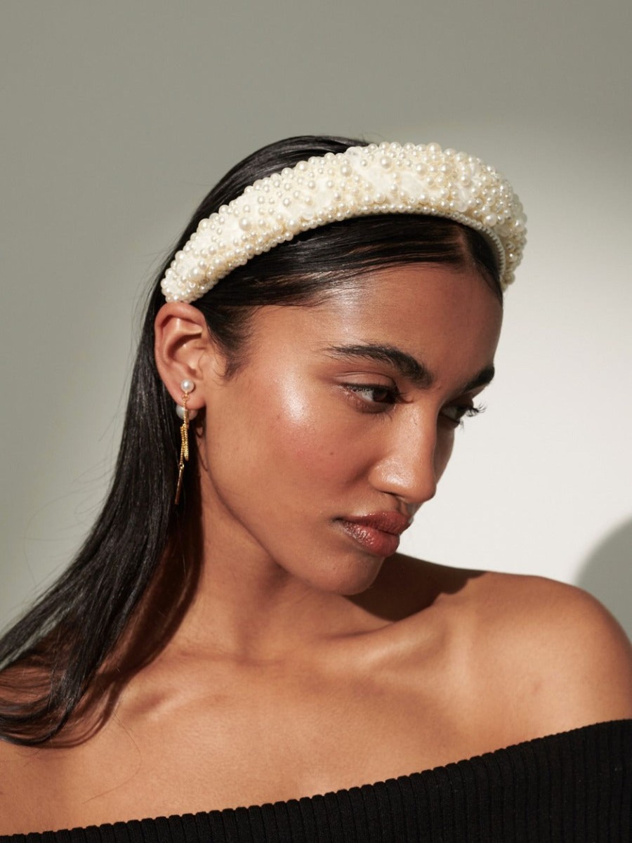 Hair Accessories Angels Whisper | Jaime Pearl Padded Headband