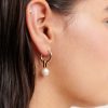 Jewellery Angels Whisper | Bella Hoop Pearl Gold Plated Earrings