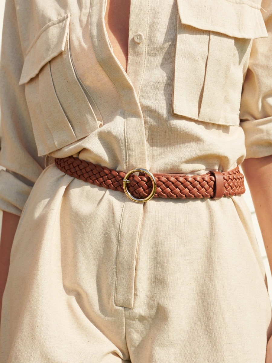 Other Angels Whisper | Emma Braided Round Buckle Belt