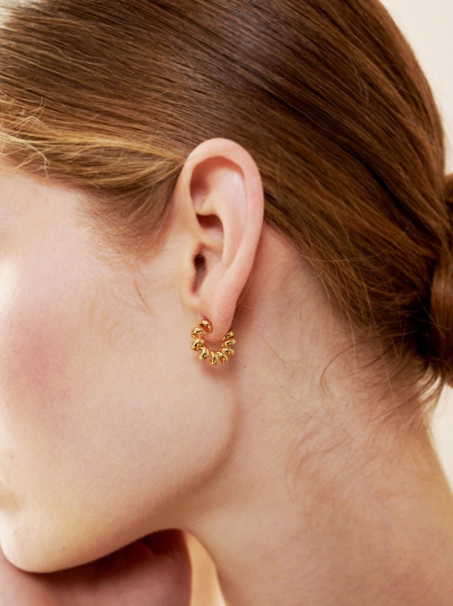 Jewellery Angels Whisper | Twirl 18K Gold Plated Earrings