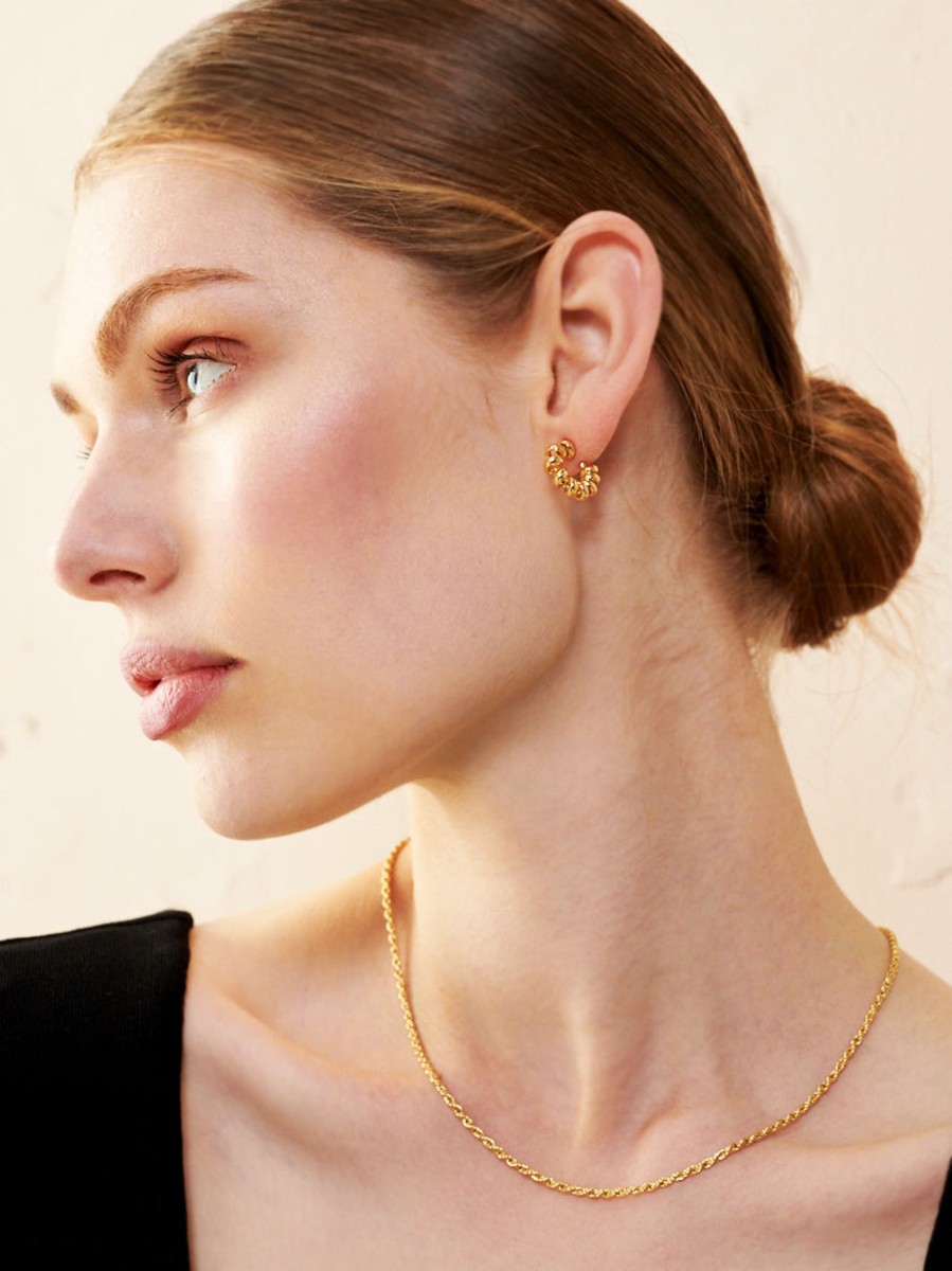 Jewellery Angels Whisper | Twirl 18K Gold Plated Earrings