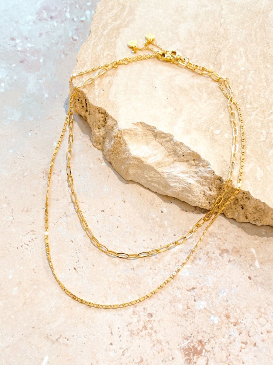 Jewellery Angels Whisper | Fine Layered 18K Gold Plated Necklace