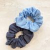 Hair Accessories Angels Whisper | Berry Crush Linen Scrunchie Pack