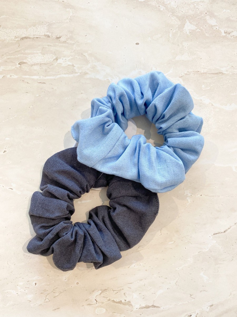 Hair Accessories Angels Whisper | Berry Crush Linen Scrunchie Pack