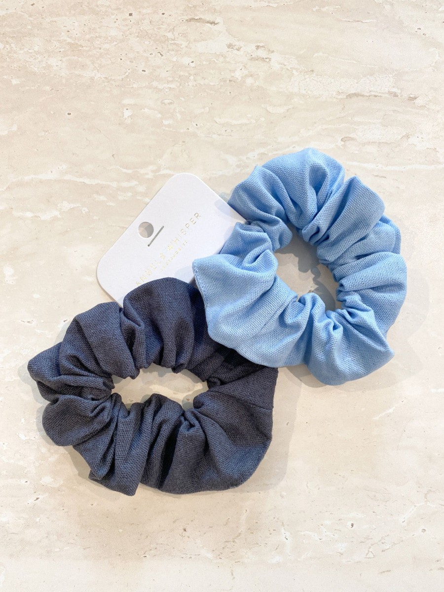 Hair Accessories Angels Whisper | Berry Crush Linen Scrunchie Pack