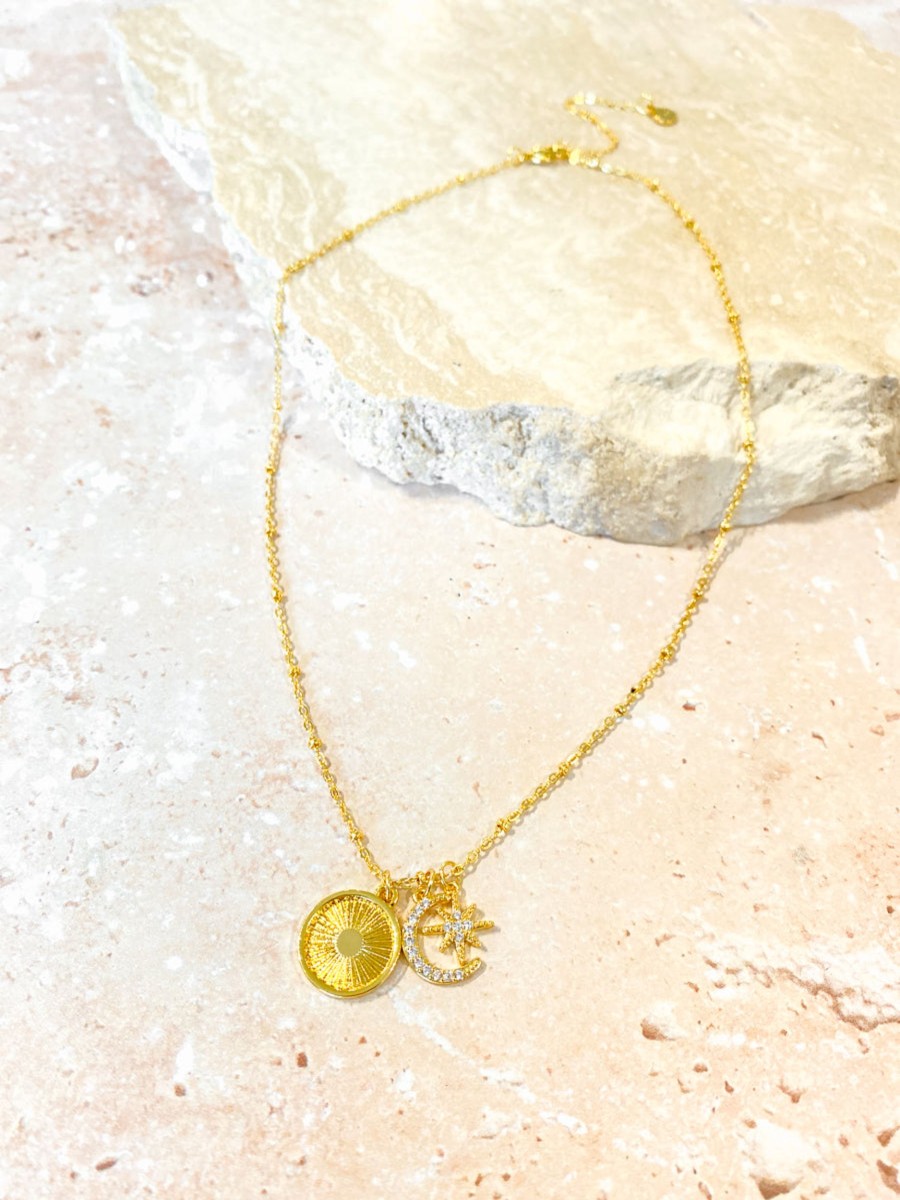 Jewellery Angels Whisper | Gala Gold Plated Charm Necklace