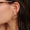 Jewellery Angels Whisper | Triple Twisted Gold Plated Earnings