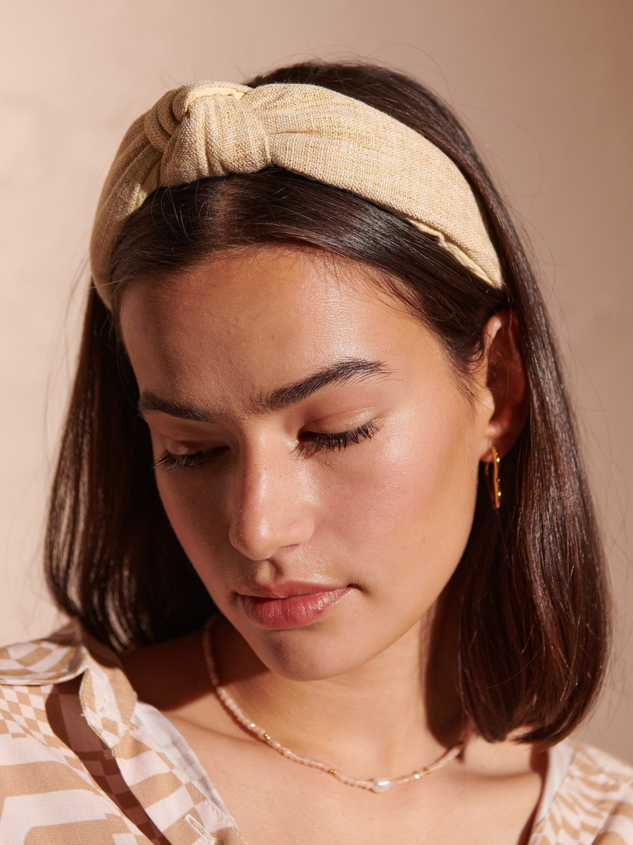 Hair Accessories Angels Whisper | Linen Twist Summer Headband