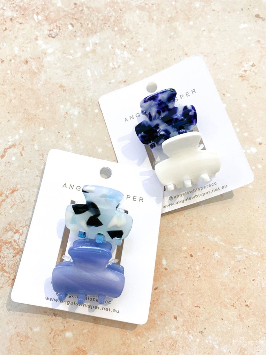 Hair Accessories Angels Whisper | Mini Acrylic Claw Twin Pack