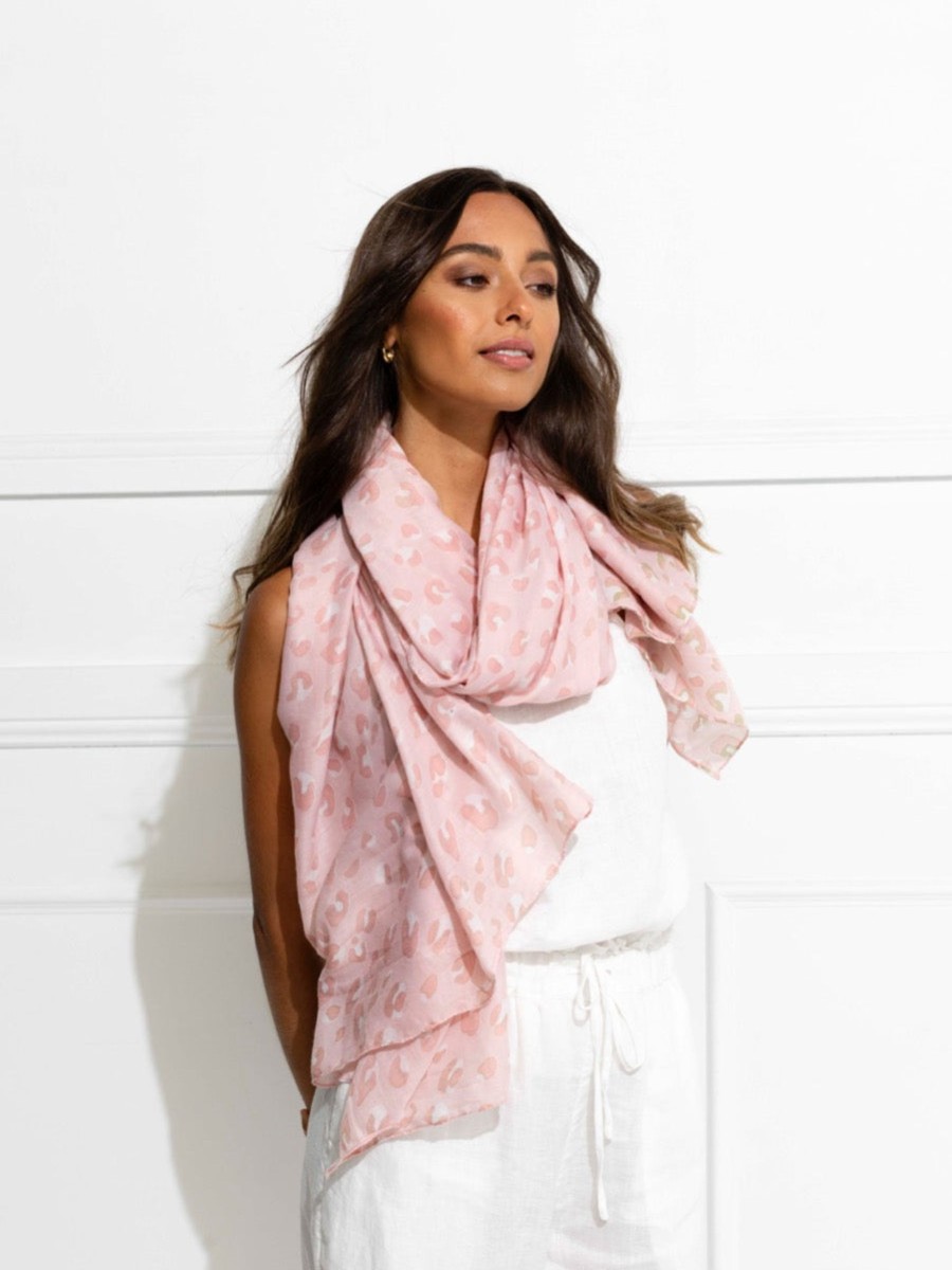 Scarves Angels Whisper | Pastel Leopard Lightweight Scarf