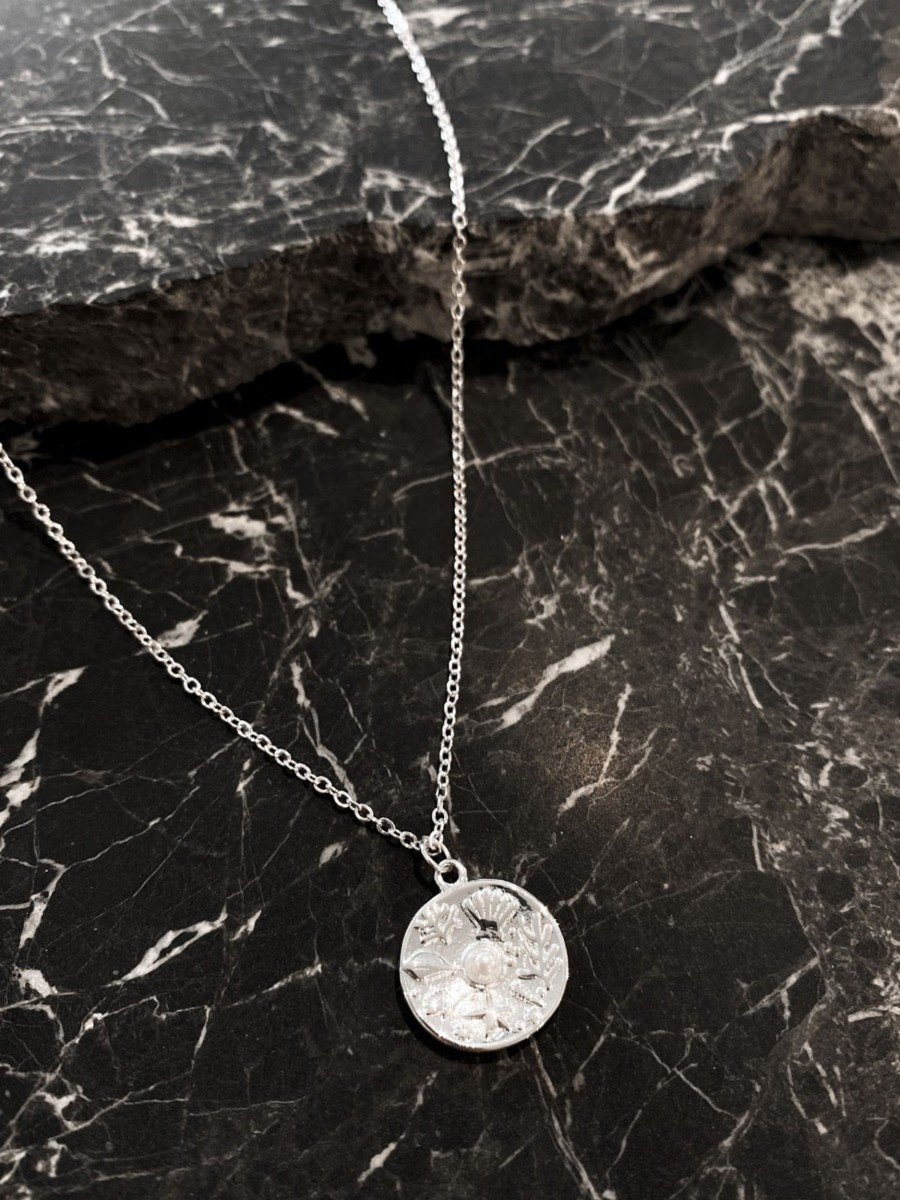 Jewellery Angels Whisper | Millia Silver Plated Coin Necklace