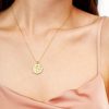 Jewellery Angels Whisper | Coin Charm Gold Plated Necklace