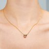 Jewellery Angels Whisper | Jewel Heart 18K Gold Plated Necklace