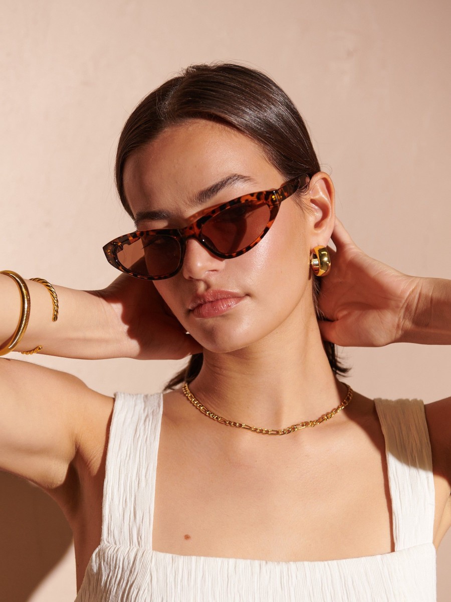 Other Angels Whisper | Catie Angular Sunglasses-Tort