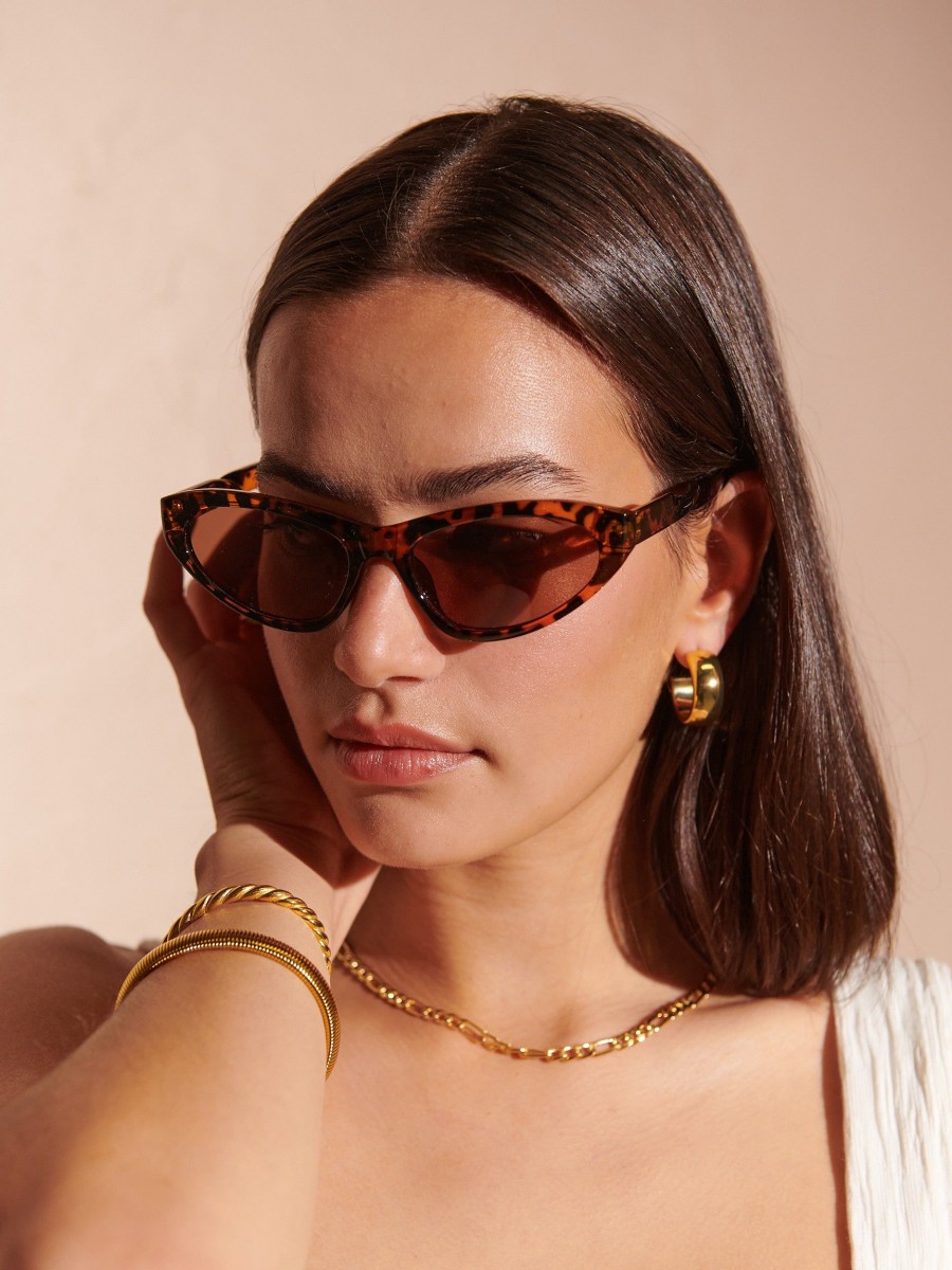 Other Angels Whisper | Catie Angular Sunglasses-Tort