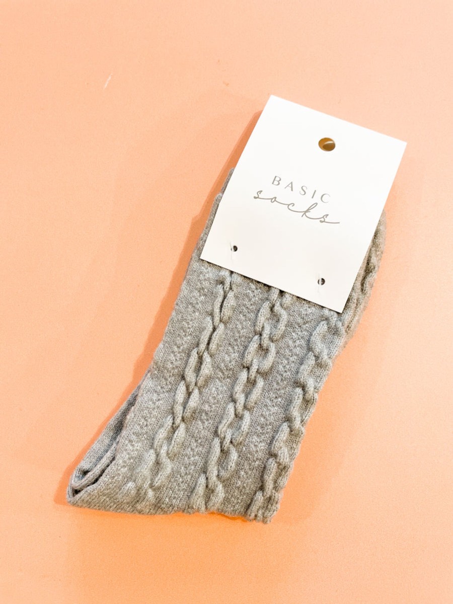 Other Angels Whisper | Winter Cable Woolen Crew Socks