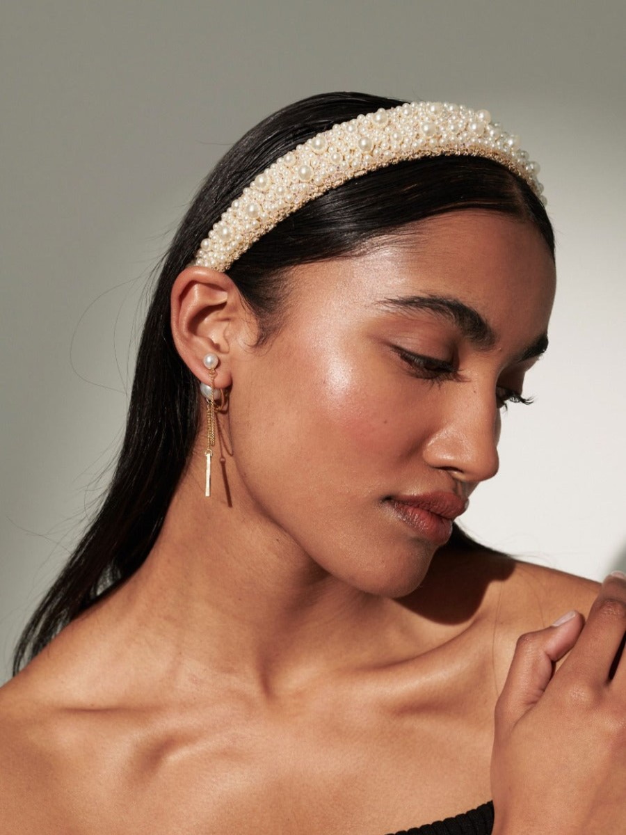 Hair Accessories Angels Whisper | Bianca Pearl Beads Headband