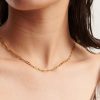 Jewellery Angels Whisper | Riveria Textured 18K Gold Plated Necklace