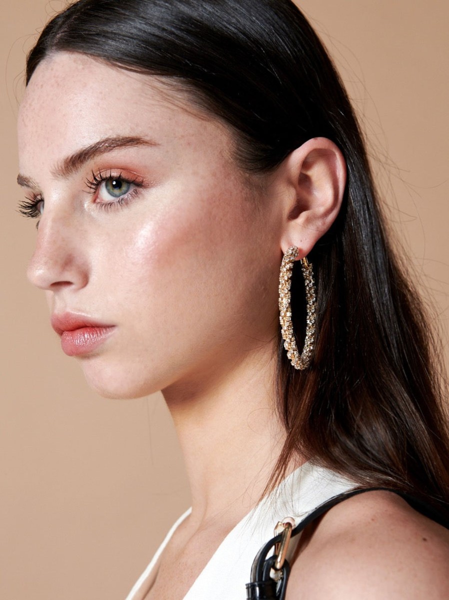 Jewellery Angels Whisper | Vivian Bling Hoop Earrings