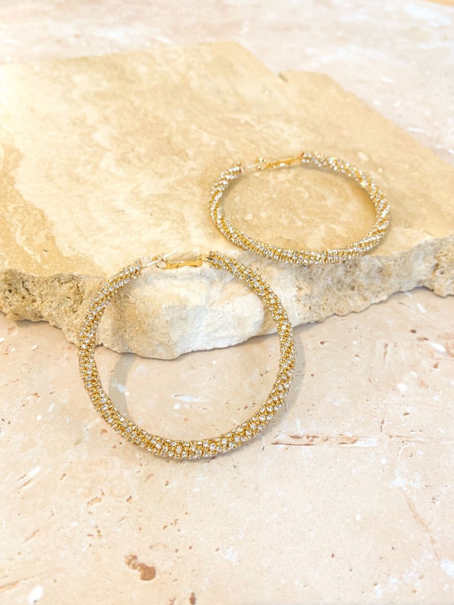 Jewellery Angels Whisper | Vivian Bling Hoop Earrings