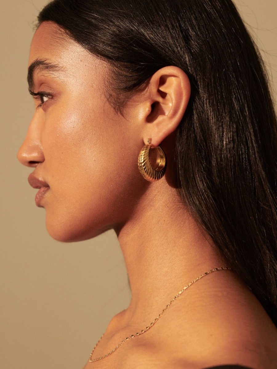 Jewellery Angels Whisper | Lauren Coil Gold Plated Earrings