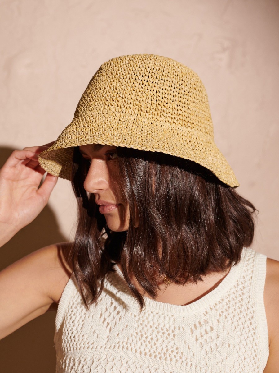 Headwear Angels Whisper | Holly Straw Bucket Hat