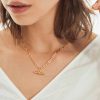 Jewellery Angels Whisper | T-Bar Charm Dainty Necklace Gold