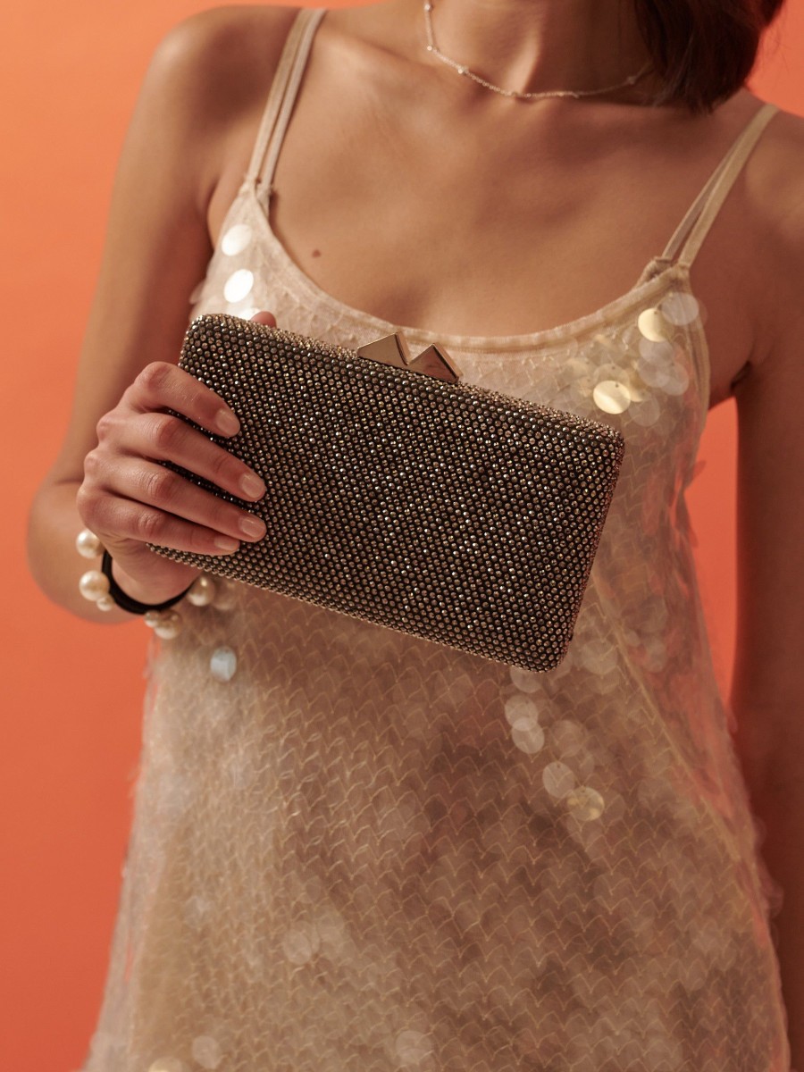 Bags Angels Whisper | Mirror Bell Rhinestone Clutch