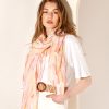 Scarves Angels Whisper | Striped Print Lightweight Scarf