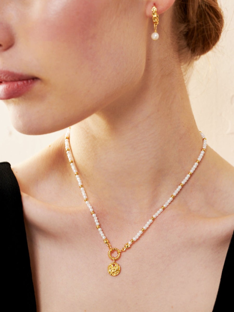 Jewellery Angels Whisper | Jamie Freshwater Pearl 18K Gold Plated Necklace