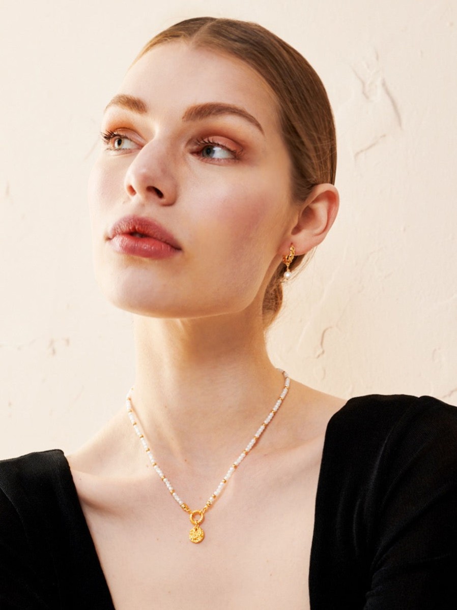 Jewellery Angels Whisper | Jamie Freshwater Pearl 18K Gold Plated Necklace