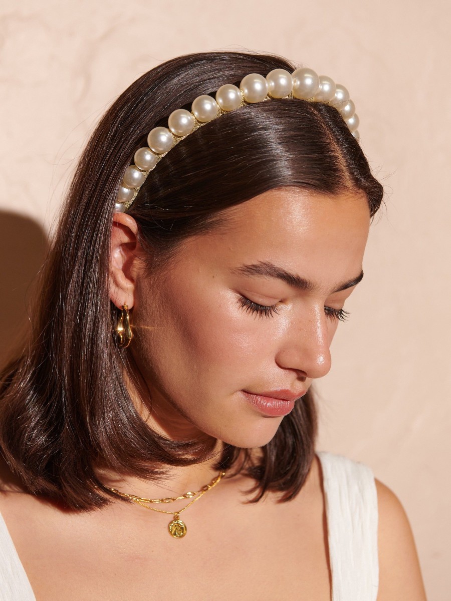 Hair Accessories Angels Whisper | Emma Pearl Statement Headband