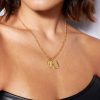 Jewellery Angels Whisper | Double Charm 18K Gold Plated Necklace