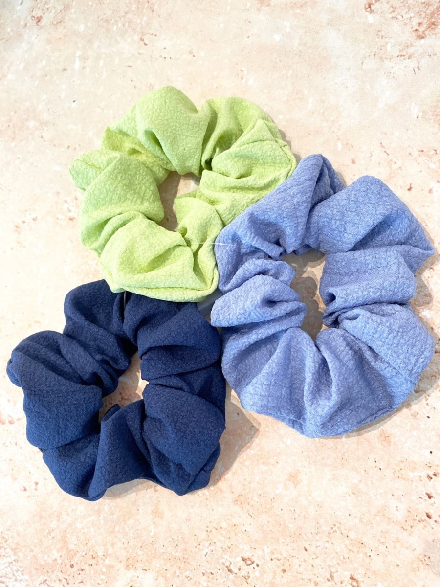 Hair Accessories Angels Whisper | Sky Textured Scrunchie Pack