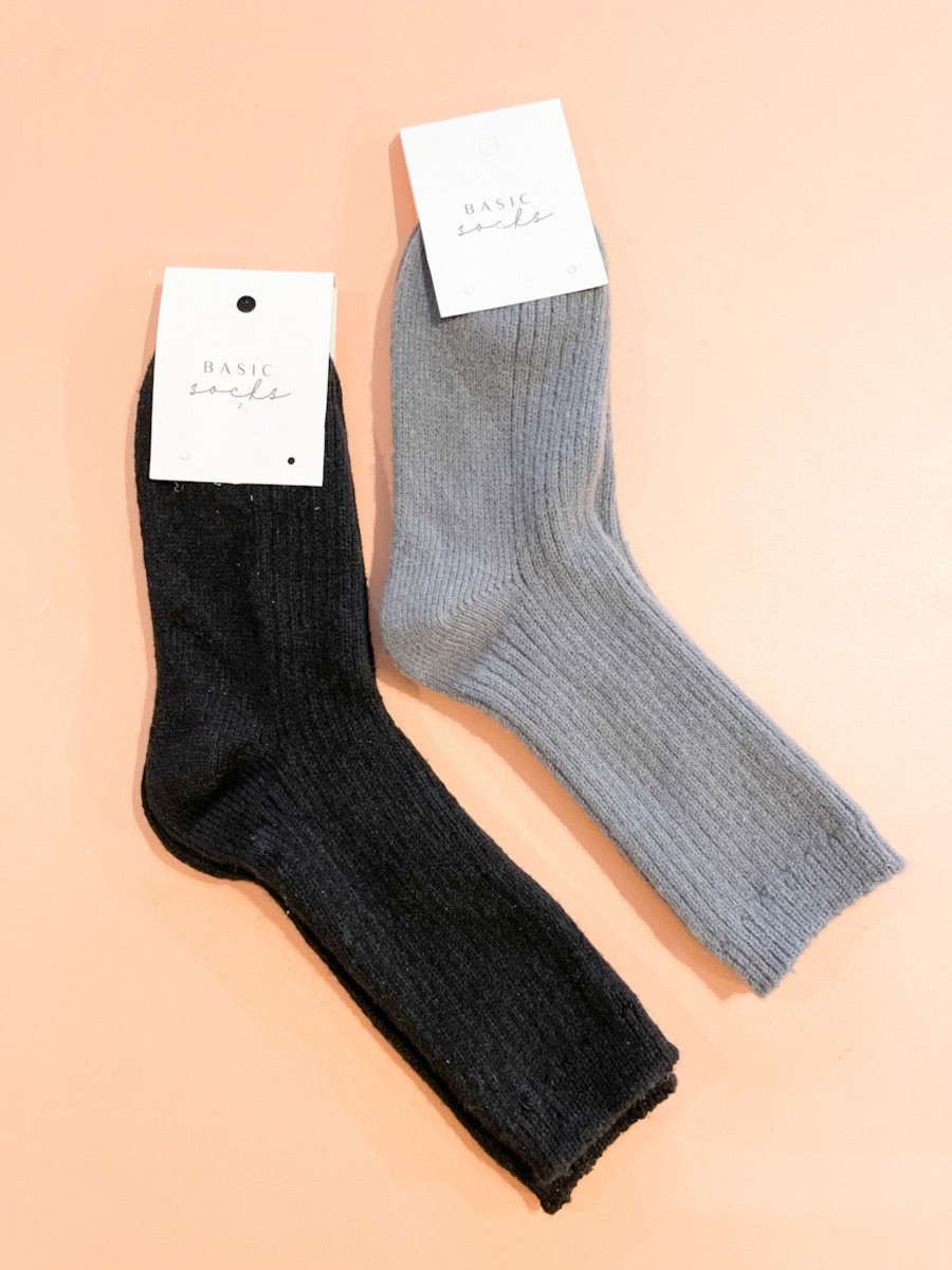 Other Angels Whisper | Angela Winter Plain Crew Socks