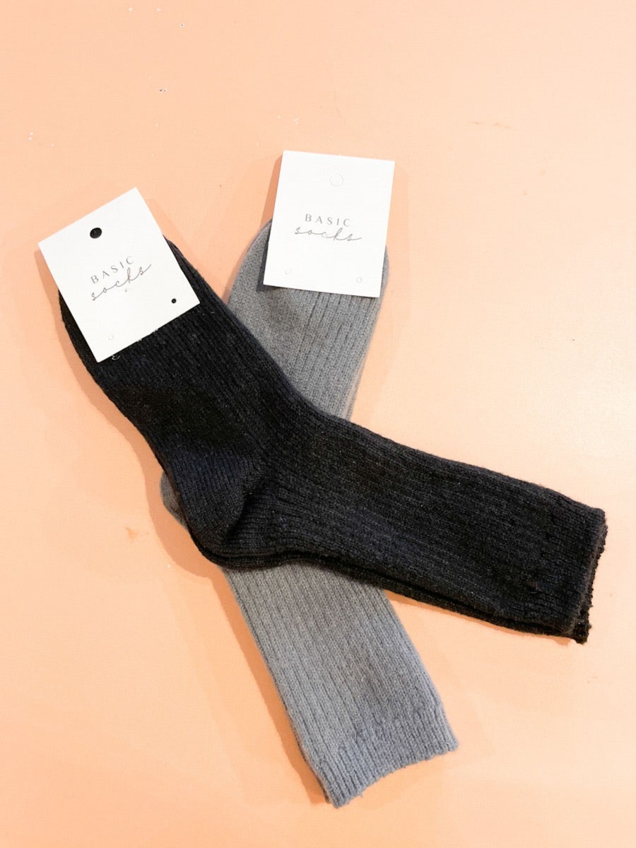 Other Angels Whisper | Angela Winter Plain Crew Socks