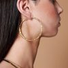 Jewellery Angels Whisper | Twist Detail Large Hoop Earrings