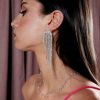 Jewellery Angels Whisper | Rhinestone Tassel Drop Earrings