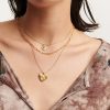 Jewellery Angels Whisper | Heart Stone Gold Plated Necklace