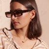 Other Angels Whisper | Andie Rectangular Sunglasses -Tort