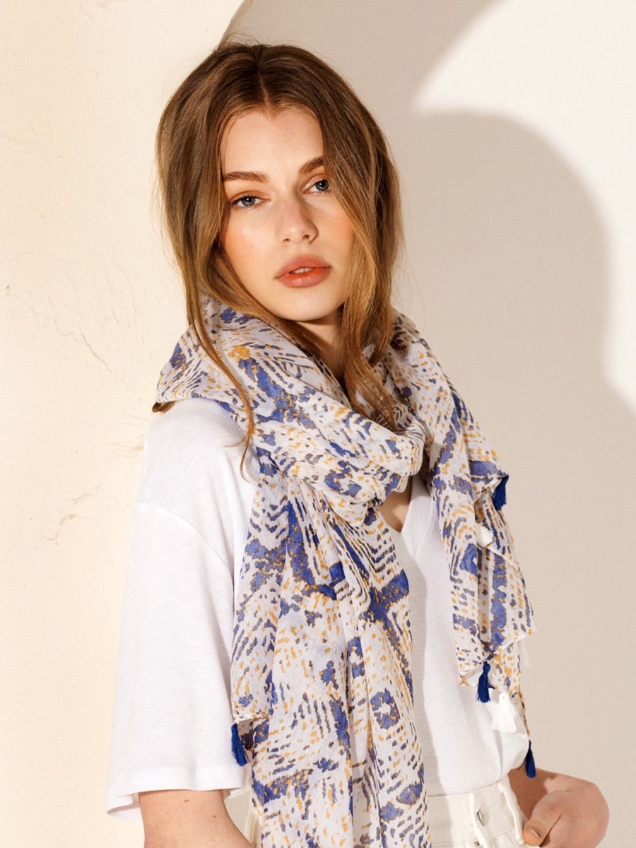 Scarves Angels Whisper | Abstract Print Lightweight Scarf