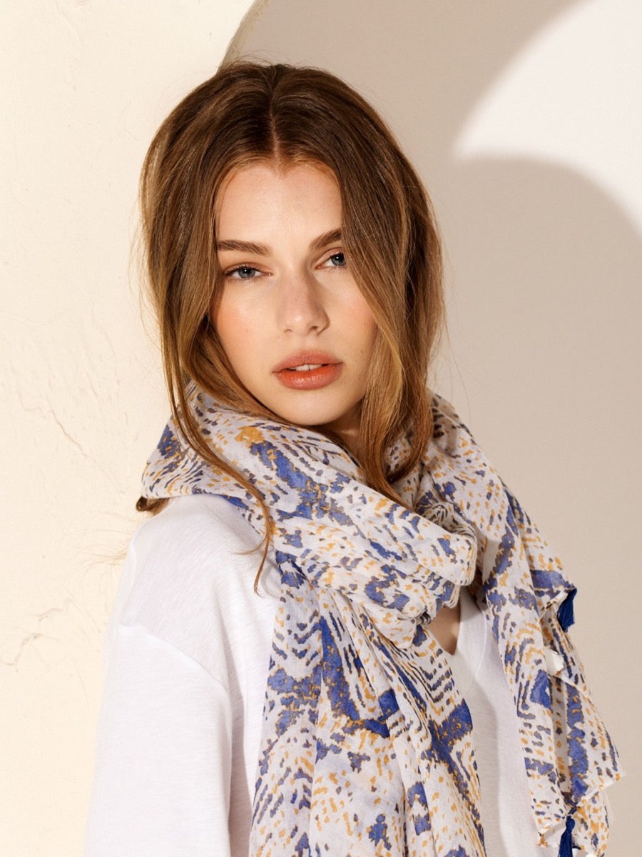 Scarves Angels Whisper | Abstract Print Lightweight Scarf