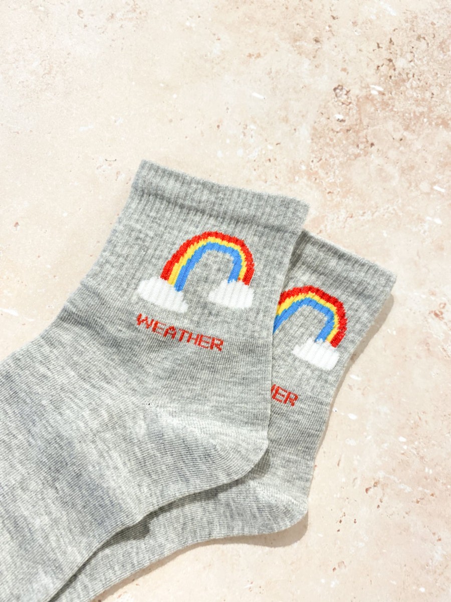 Other Angels Whisper | Rainbow Weather Crew Socks