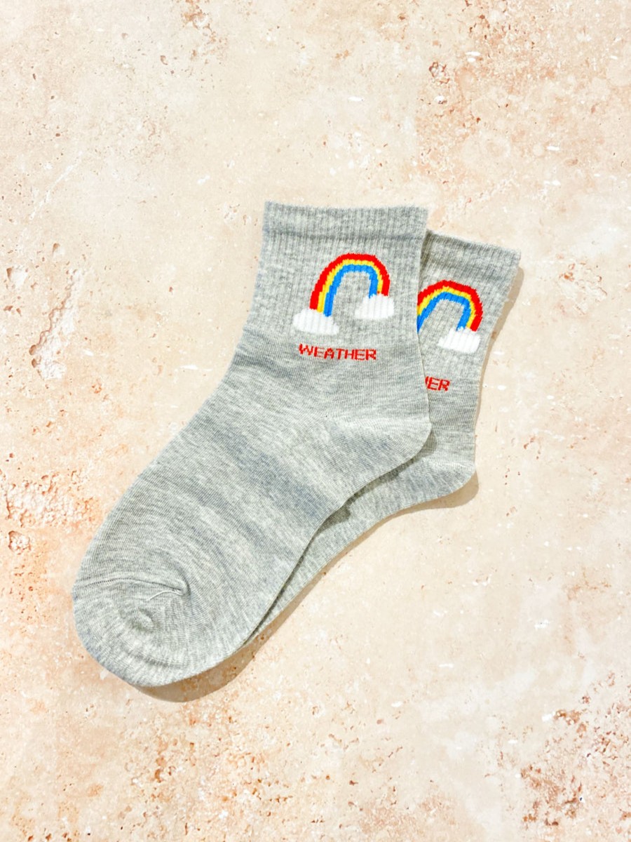 Other Angels Whisper | Rainbow Weather Crew Socks