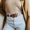 Other Angels Whisper | Natasha Croc Square Buckle Belt