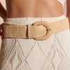 Other Angels Whisper | Astrid Straw Woven Stretchy Belt