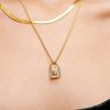 Jewellery Angels Whisper | Lock Charm Gold Plated Necklace